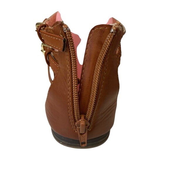 Report Georgya Cognac Gladiator Strappy Sandals - Women's Size 8 - Picture 8 of 10